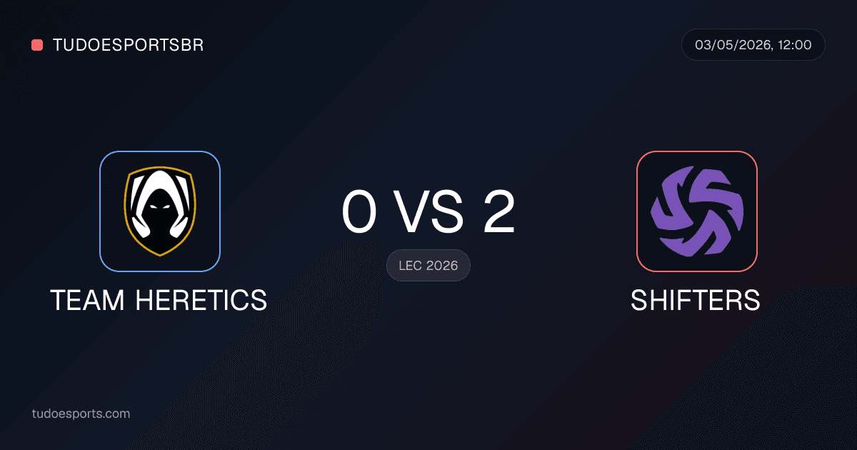 Shifters vence Team Heretics por 2 a 0 e conquista primeira série na LEC 2026