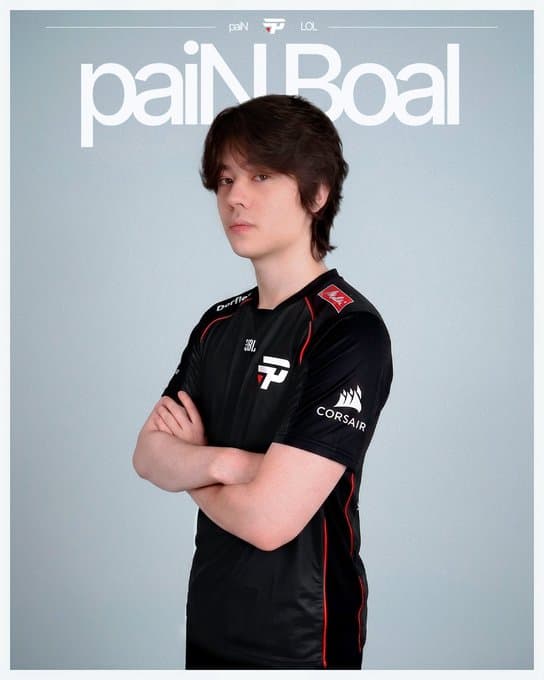 paiN anuncia Boal como novo top laner titular para a sequência do CBLOL 2026